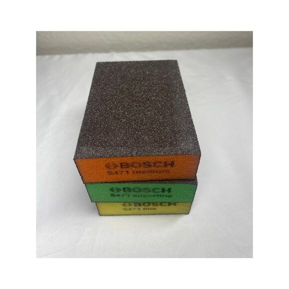 Bosch Polishing Sponge Set 3-Pack Orange Yellow Green - Picture 3 of 5
